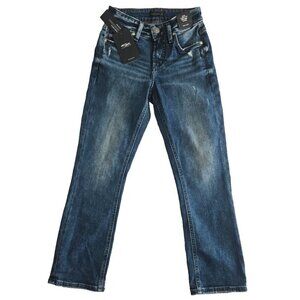 Silver Jeans Co Women's Suki Mid Rise Capri Jeans Silver W24/L23.5 Stretch